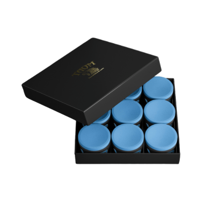 Taom Billard Kreide V10 blau - 9er Pack